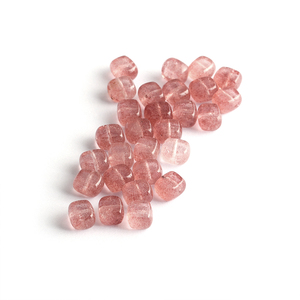 איכות גבוהה תות טבעית אבן קוורץ מותאם אישית סיטוני צורה מרובע ורוד קריסטל - Product Image 1