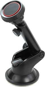 Support magnétique réglable pour téléphone de voiture avec support métallique et fixation ventouse pour pare-brise, console de tableau de bord, chargeur portable - Product Image 4