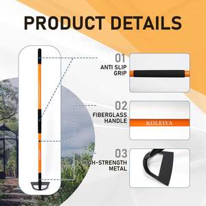 57 inci tugas berat kebun cangkul serat kaca tahan lama menangani Scythe dengan pegangan panjang untuk penyiangan dan berkebun - Product Image 6