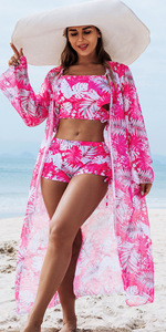 Nieuwe Europese en Amerikaanse mode, <span class=keywords><strong>high</strong></span>-end sexy, meerkleurig bedrukte 3-delige <span class=keywords><strong>bikini</strong></span> dameszwemkleding - Product Image 2
