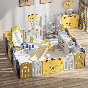 Parc de jeu en plastique pliable pour tout-petits portable jeu d'intérieur stylo portail extérieur cour de jeu clôture de sécurité enfants bébé parcs pour enfants - Product Image 1
