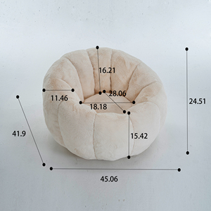 Sillón Puff para Adultos, Sofá Puff con Forma Floral, Sofá de Piel Sintética Ultrasuave, Sillón de Lectura Grande para Sala de Estar o Dormitorio - Product Image 2