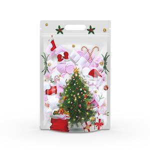 Nouveau sac imprimable en usine, autoportant et refermable à fermeture éclair, pour biscuits à motifs de dessins animés, dim sum croustillants flocon de neige, et snacks nougat - Product Image 6