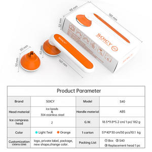 Rodillo Facial de Hielo Personal S40, Rodillo <span class=keywords><strong>Derma</strong></span> de Acero, para Uso en Casa, Viajes y Clínicas, para la Hinchazón de Ojos, Alivio del Dolor de Migraña - Product Image 4