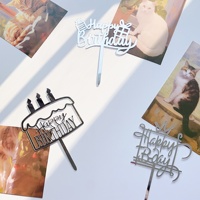 Bestseller 10 Stück Acryl Cake Topper 'Happy Birthday' Kuchendekoration Geburtstagstorten-Dekorationszubehör