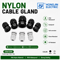 Passe-câble en nylon étanche IP68 HongJin, filetage PG, PA66, pour protection de câbles, équipement électrique industriel, couleurs personnalisées, OEM
