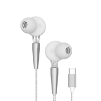 HiFi Stereo Metal Semi-In-Ear Type-C Auriculares con cable Micrófono Decodificación digital a prueba de agua para juegos