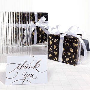 High Quality Wholesale 80g Valentine'Day Dark Gold Art <b>Paper</b> <b>Tissue</b> 43*300cm Gift Luxury Custom Packaging Wrapping <b>Paper</b> Roll - Product Image 3