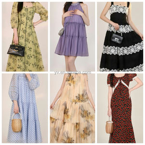 Vestidos de poliéster para mujer al por mayor, modelo QZ-059 de China, ropa en stock con descuento de fábrica, envío rápido, fardos de ropa variada a granel - Product Image 3