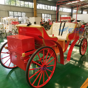 Hermosa Carruada Eléctrica Roja para Turismo, Carroza sin Caballos en Venta, Carruada Eléctrica - Product Image 3
