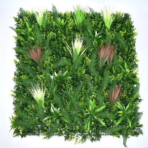 Panneau de décoration murale verticale en herbe artificielle en plastique vert 3D, aspect naturel, <span class=keywords><strong>feuilles</strong></span> durables de 5 à 8 ans pour une utilisation en intérieur - Product Image 2