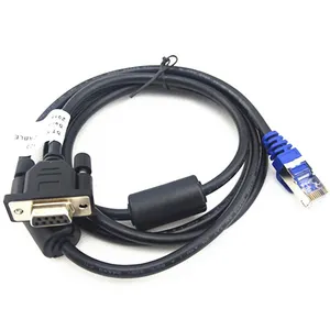 Bán buôn Chất lượng cao tùy chỉnh 2 Meter RS232 nối tiếp D-Sub VGA DB9 9pin nữ để rj50 10p10c 10pin Mạng Cáp