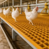 Panneau de grille en PRV à barres en I pour élevage de volailles