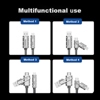 Câble USB Type C tressé en nylon de 2 m, charge rapide 3A et transfert de données pour téléphone portable, tablette, voiture, maison, bureau
