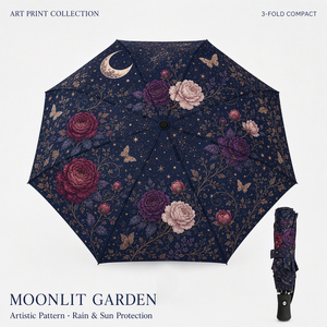 Parapluie pliant personnalisé avec logo, imperméable, protection UV, équipement de pluie, parasol personnalisé, fournisseur en gros - Product Image 1
