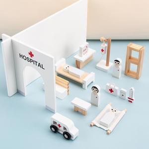 Haute qualité 42 pièces en bois fil de coton dentiste ensemble d'outils Simulation éducative <span class=keywords><strong>pour</strong></span> enfants docteur jeu de rôle jouet noël - Product Image 4