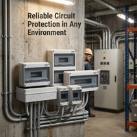 Boîtier d'éclairage étanche Liangkai HT, 2-18 circuits, 8 prises, 50A, 230V/380V, extérieur, matériau ABS robuste, AC