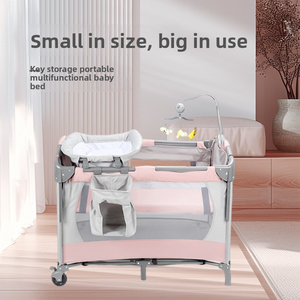 Hot Sell Multifunctional Portable Foldable Convertible Baby Crib with Modern Design for Newborns Infants 0-36 Months Home Use - Product Image 3