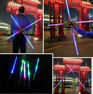 Luckykoo, <span class=keywords><strong>sabre</strong></span> <span class=keywords><strong>laser</strong></span> LED à succès, nouveau design, jouet lumineux en plastique pour enfants, double <span class=keywords><strong>sabre</strong></span> de 22 pouces pour <span class=keywords><strong>jouer</strong></span> et offrir en cadeau - Product Image 3