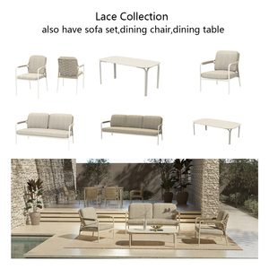 Meubles de jardin de luxe, chaises de patio et table en aluminium, ensemble de salle à manger d'extérieur pour hôtel, restaurant, usage commercial - Product Image 5