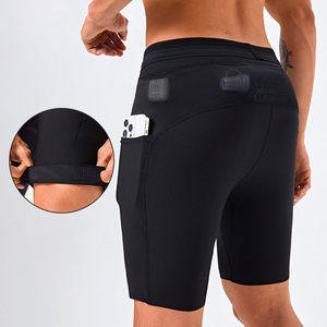 Leggings <span class=keywords><strong>Cortos</strong></span> de Compresión para <span class=keywords><strong>Hombre</strong></span> de Nailon y Spandex de Secado Rápido Personalizados para Correr Fitness y Gimnasio - Product Image 1