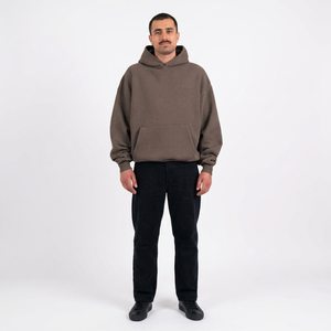 No <b>String</b> Unisex Custom Logo Plus Size Men's Hoodies High Quality 500 GSM Cotton Thick Blank Plain Heavyweight Oversized Hoodies - Product Image 1