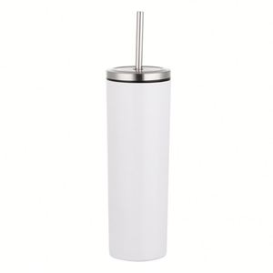 แก้วน้ำโลหะสองชั้นขนาด 600 มล. พร้อมฝาปิดและหลอด - Product Image 5