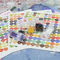 Étiquettes numérotées en papier imprimé DMC 447 pour boîtes de rangement de peinture au diamant, autocollants, accessoires d'art, mini DIY