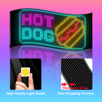 Nueva Lámpara Automotriz de Diseño Moderno con Pantalla Flexible y Proceso de Aplicación de Pegamento, Chips LED COB RGB Multicolor
