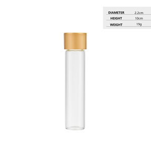 Emballage personnalisé 116mm 125mm King Size Tube de verre Flacons en verre à l'épreuve <span class=keywords><strong>des</strong></span> enfants avec couvercles CR - Product Image 6