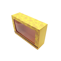 Emballage pliable personnalisé pour macarons de taille moyenne pour biscuits Boîte carrée à fenêtre transparente pour cadeau de boulangerie