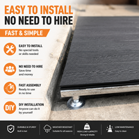 Plancher de terrasse modulaire très vendu, durable, imperméable, antidérapant, en WPC préfabriqué pour patio