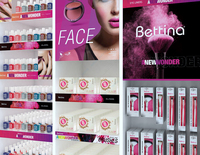 Vente chaude de haute qualité professionnel vernis à ongles étagère présentoir cils visage maquillage présentoir avec crochets et étagères