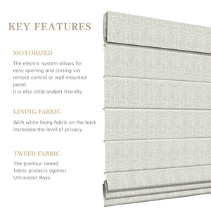 Tende Romane di Alta Gamma, Tende e Persiane Oscuranti Senza Fili, Tende Romane Motorizzate Intelligenti per Finestre - Product Image 4