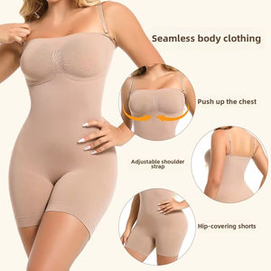 Seamless <strong>Strapless</strong> Shapewear Shortie Bodysuit <strong>Firm</strong> Thigh <strong>Body</strong> <strong>Shaper</strong> for Women Tummy <strong>Control</strong> Full <strong>Body</strong> Shapewear - Product Image 3