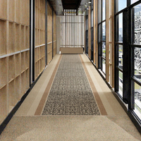 Hapton Factory Direct Custom Printed Modern Woven Cut Pile Non Slip Long Corridor Runner Rug Wall Wall Hotel Polyester Latex
