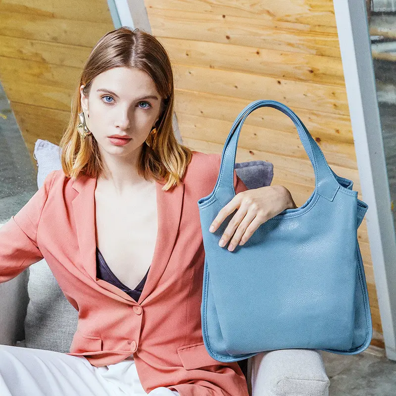 Kunden spezifische Handtasche aus echtem Leder neuer Designer Großhandel Damen-Umhängetasche mit großer Kapazität
