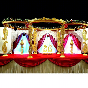 Mandap en bois pour les rituels de mariage indiens, thème mariage en destination, mandap en bois d'extérieur, mandap de mariage en bois de style vintage - Product Image 1