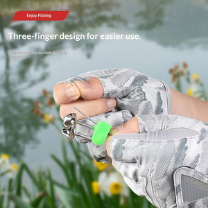 Gants de pêche personnalisés à trois doigts pour hommes et femmes, gants de pêche respirants antidérapants pour la pêche à la ligne, le cyclisme, le kayak, les activités de plein air, utilisation OEM - Product Image 3