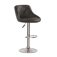 Chaises de bar en cuir PU avec dossier réglable, design moderne, chaises pivotantes, tabourets hauts, structure en acier inoxydable, pour salle à manger, bar à domicile