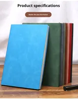 Carnet de notes scolaire en cuir de veau souple au toucher minimaliste, en similicuir PU, personnalisable avec LOGO, illustrations colorées, couverture rigide