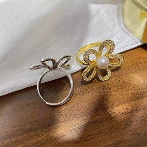 10703 DIY Pearl Accessories S925 <b>Silver</b> Ring Stand with 8-10mm Round <b>Beads</b> Fashion <b>Silver</b> Jewelry Stand - Product Image 3