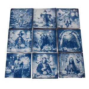 Kit de cyanotype sur le thème d'Halloween, 45 papiers, 9 films, <span class=keywords><strong>loup</strong></span>-<span class=keywords><strong>garou</strong></span>, clown, vampire, planche A6 avec tutoriel en anglais - Product Image 6