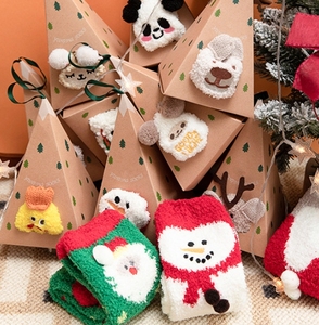 Kerst Sokken Mid-Tube Dik Koraal Fluwelen Kousen Kerst Geschenkdoos Sokken Winter Kerst Kerst
