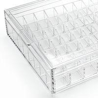 Boîte de rangement et de présentation moderne en acrylique transparent pour tuiles de mahjong avec couvercle, taille personnalisée, organisateur multi-usages