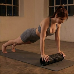 Rouleau <span class=keywords><strong>de</strong></span> mousse EPP/EVA haute densité creux noir 33*14cm pour le yoga, l'exercice et le massage des tissus profonds – Vente directe usine - Product Image 4