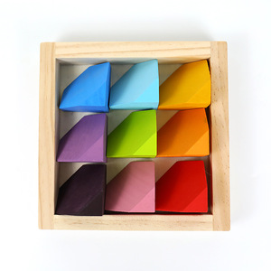 Beech Wood Corner Stone Puzzle Building Blocks For Children 4-<b>7</b> Years Old Educational Toy Gift - Product Image 5