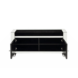 Modern <strong>Storage</strong> Velvet <strong>Dining</strong> Chair Upholstered <strong>Dining</strong> Chairs <strong>Dining</strong> <strong>Bench</strong> with Mirror Restaurant Furniture Wholesale - Product Image 4