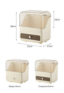 Boîte de rangement transparente pour cosmétiques de bureau Coiffeuse Produits de soins de la peau Stockage Rouge à lèvres Masque facial Organisation du maquillage - Product Image 6