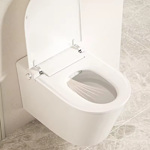 Toilette intelligente murale moderne blanche suspendue avec télécommande automatique en céramique <span class=keywords><strong>WC</strong></span> avec réservoir dissimulé - Product Image 3